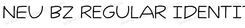 NEU BZ Regular Identity H字体转换